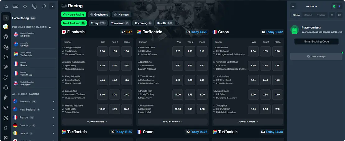 BetPortal racing